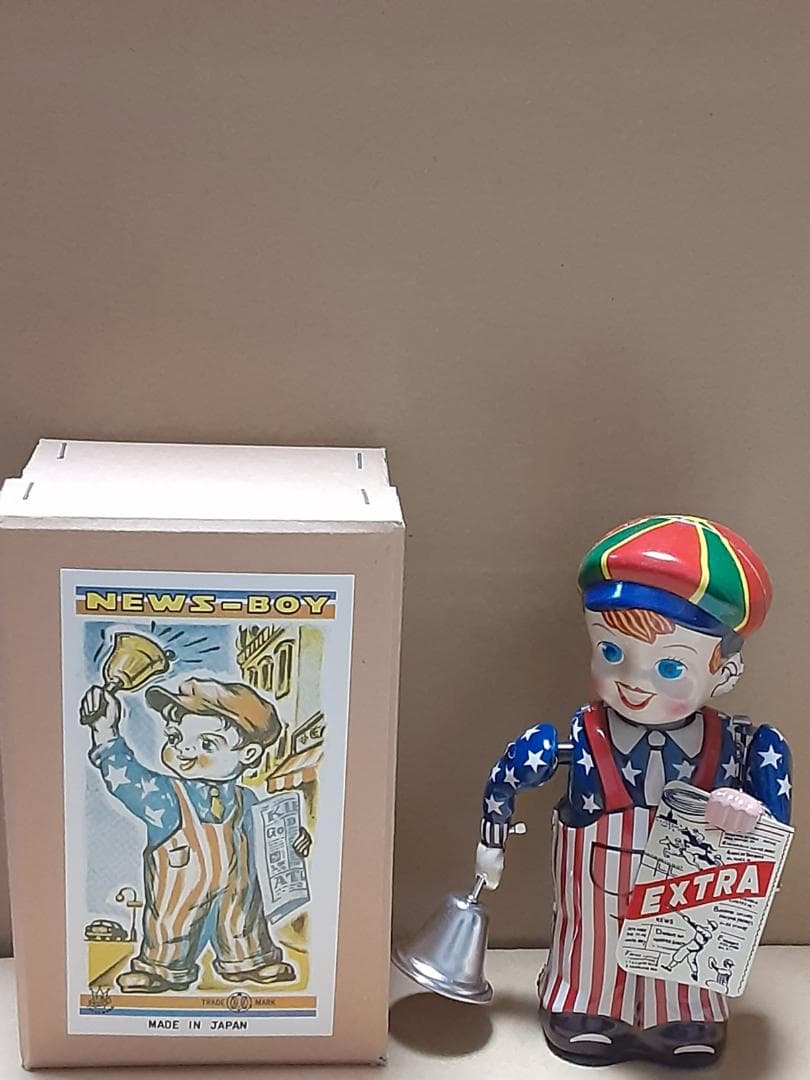 ブリキのおもちゃ博物館（北原コレクション） NEWS-BOY　ベルが鳴ります