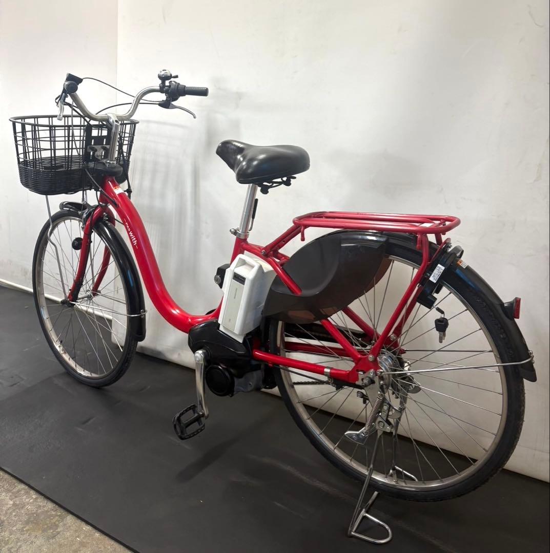 1年保証 新型 ヤマハ パスウィズ 26インチ 大容量 赤色 電動アシスト