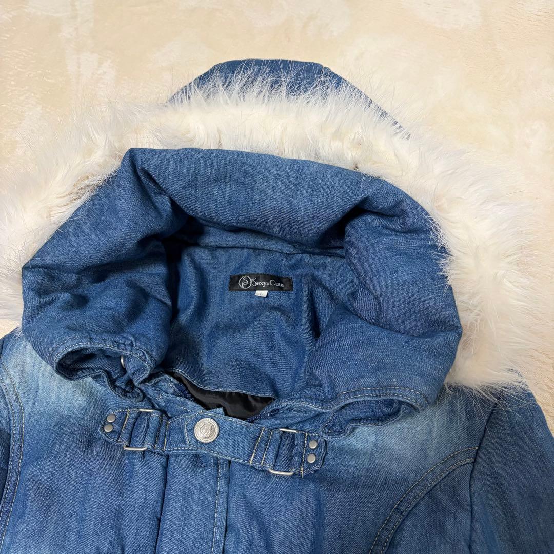 00s archive ファーデニムジャケット グランジ ギミック y2k - メルカリ