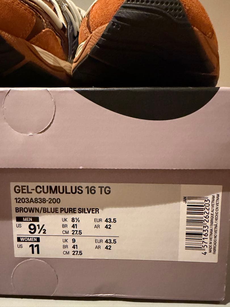 ASICS｜TOGA GEL-CUMULUS 16 TG 27.5cm