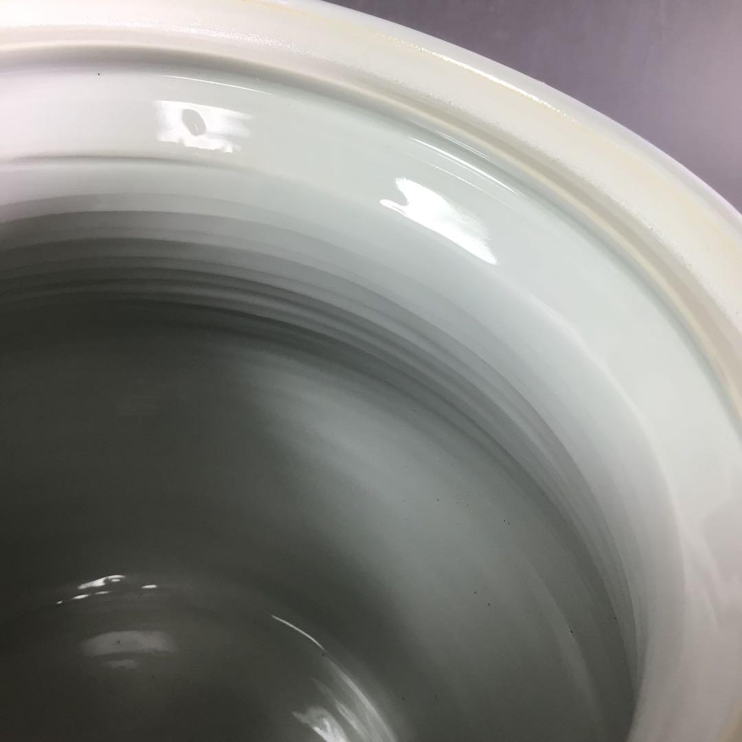 Ｒ５０５　水指　『篠田義一造』『染付松絵』　共箱　茶道具