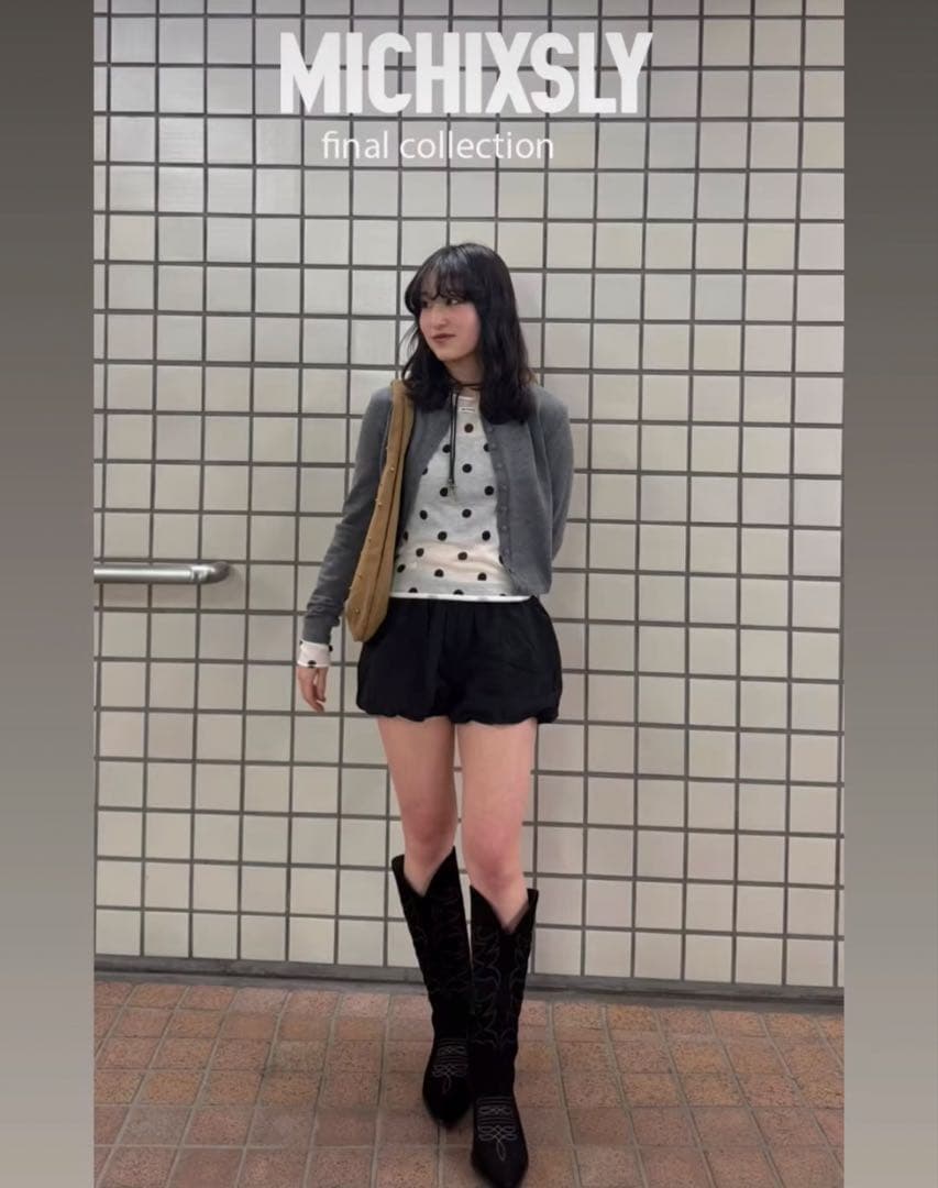 MICHIXSLY DOTS KNIT トップス ミチスライドットニットトップス - メルカリ