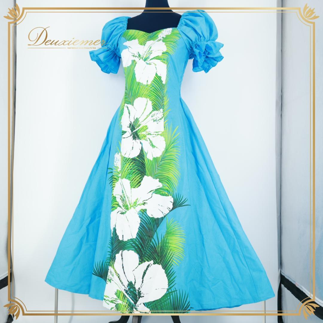 日本製 フラダンス衣装】スカイブルー ALOHA STANDARDS 水色 白 - メルカリ