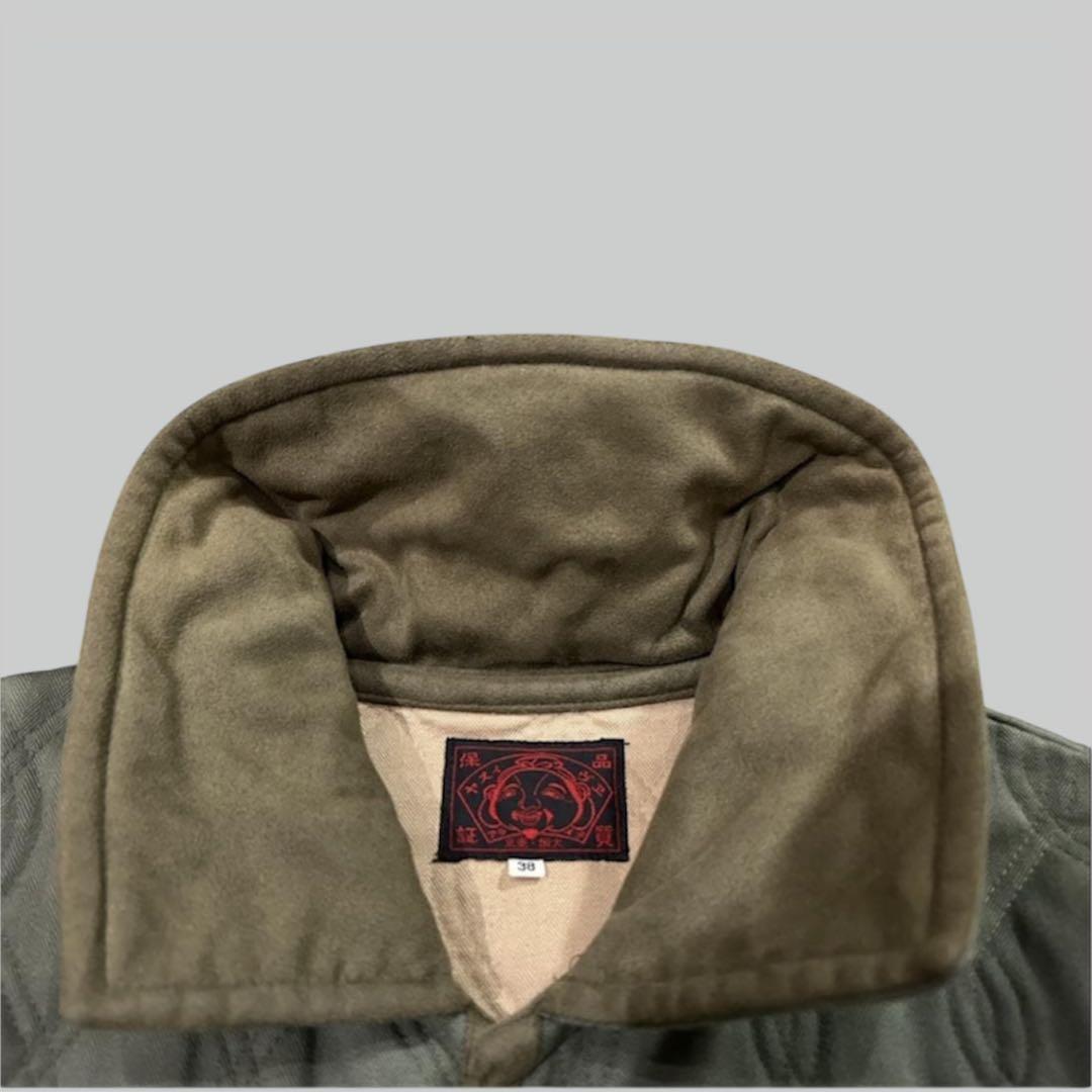 エヴィス EVISU バックカモメ キルティング ジャケット アウター 38