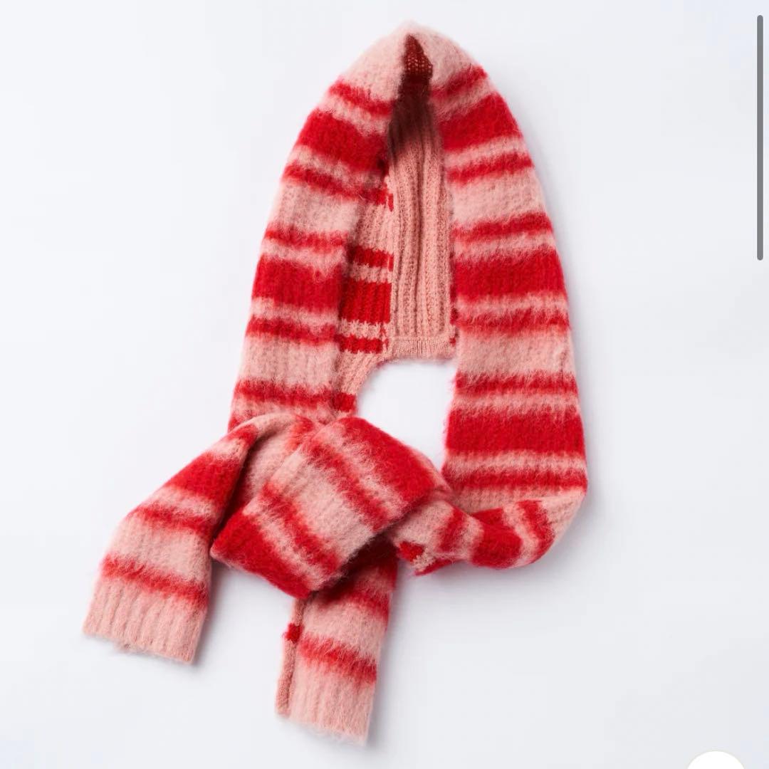 POPPY ポピー BORDER KNIT HOOD WARMER あさぎーにょ - メルカリ