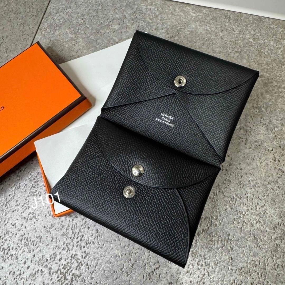 エルメス カルヴィデュオ エプソン ブラック ノアール カードケース