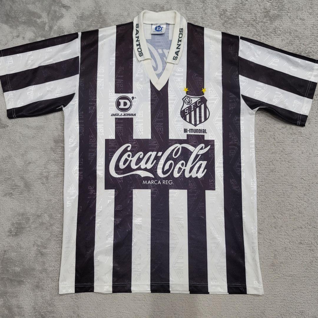 サントス ユニフォーム 10番 G 白 黒 南米 DELLERRA コカコーラ - メルカリ