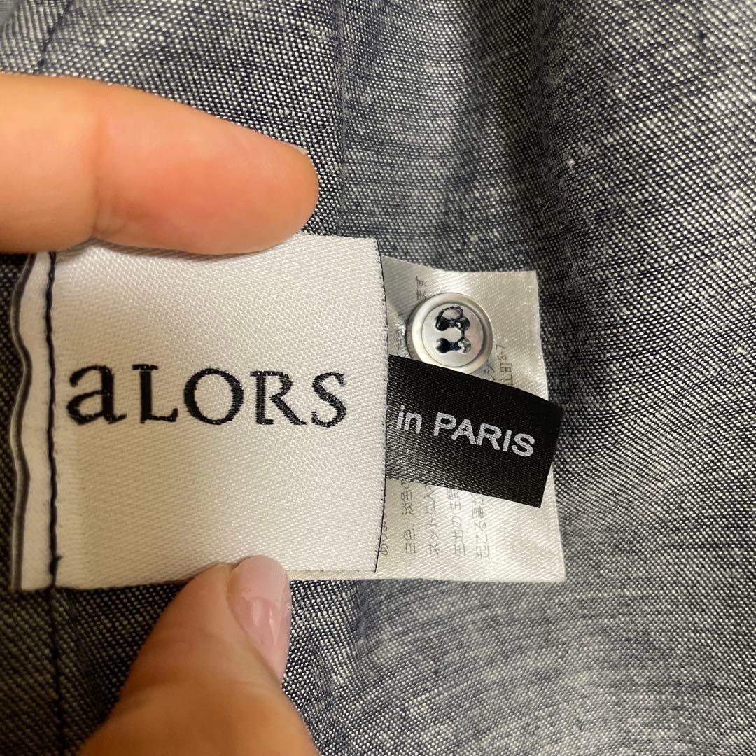 《美品》aLORS アロー　アローパリ　フリルブラウス　エステルジーン