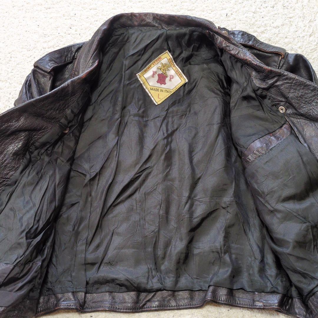 値下げ中1-47 イタリア製 VERA PELLE ダブルライダース 本革 レ - メルカリ