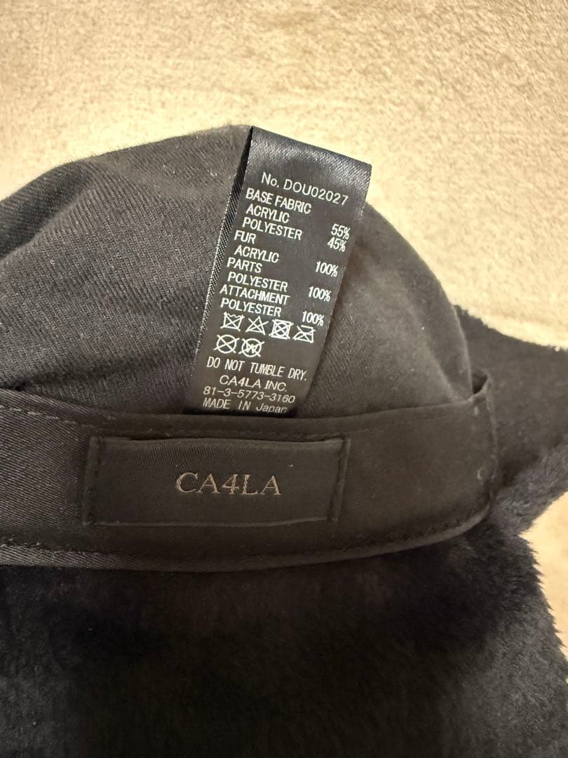CA4LA 防寒 キャップ 耳当て付き ブラック - メルカリ