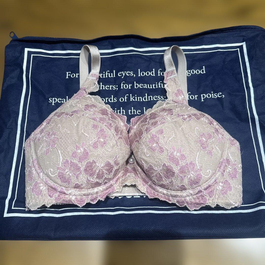 Exabra 花柄レースブラジャー2点ショーツ1点セット