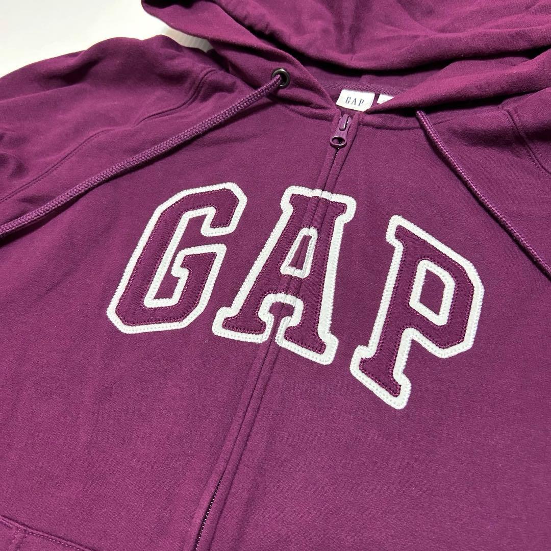 GAP ジップアップ パーカー ロゴ パープル 紫 y2k archive L - メルカリ