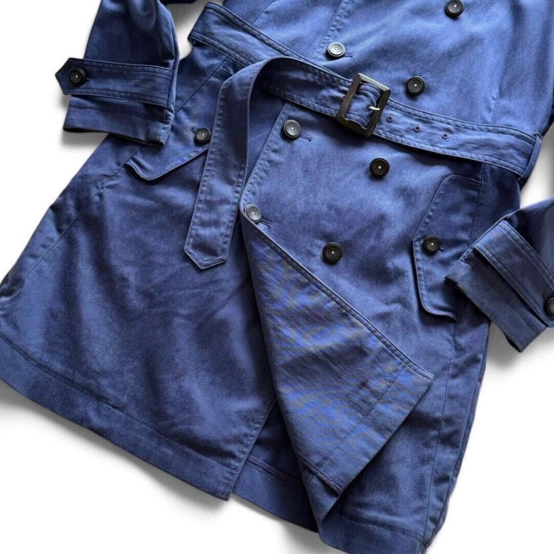 TATRAS タトラス トレンチコート 袖ロゴワッペン ネイビーブルー 02 M