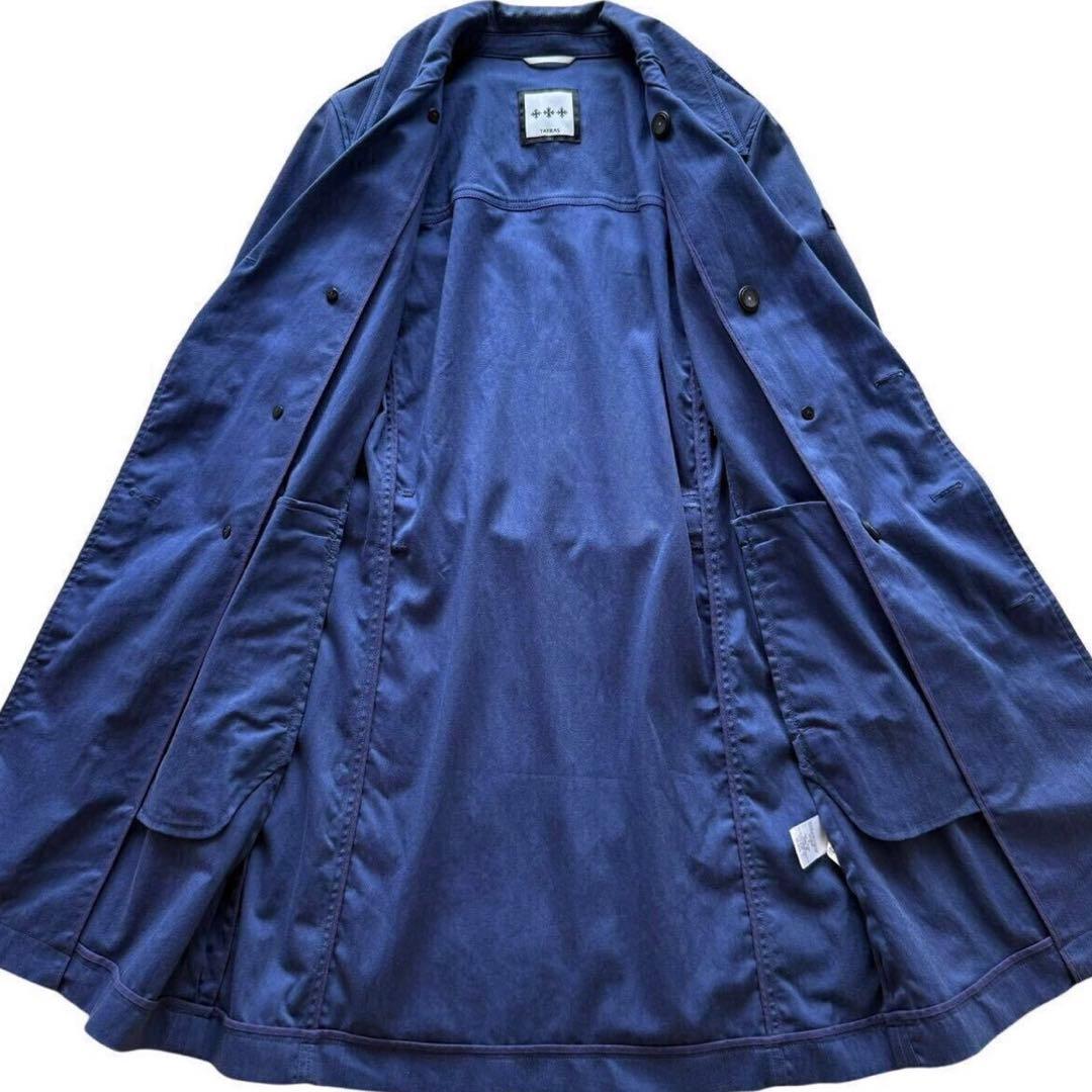 TATRAS タトラス トレンチコート 袖ロゴワッペン ネイビーブルー 02 M