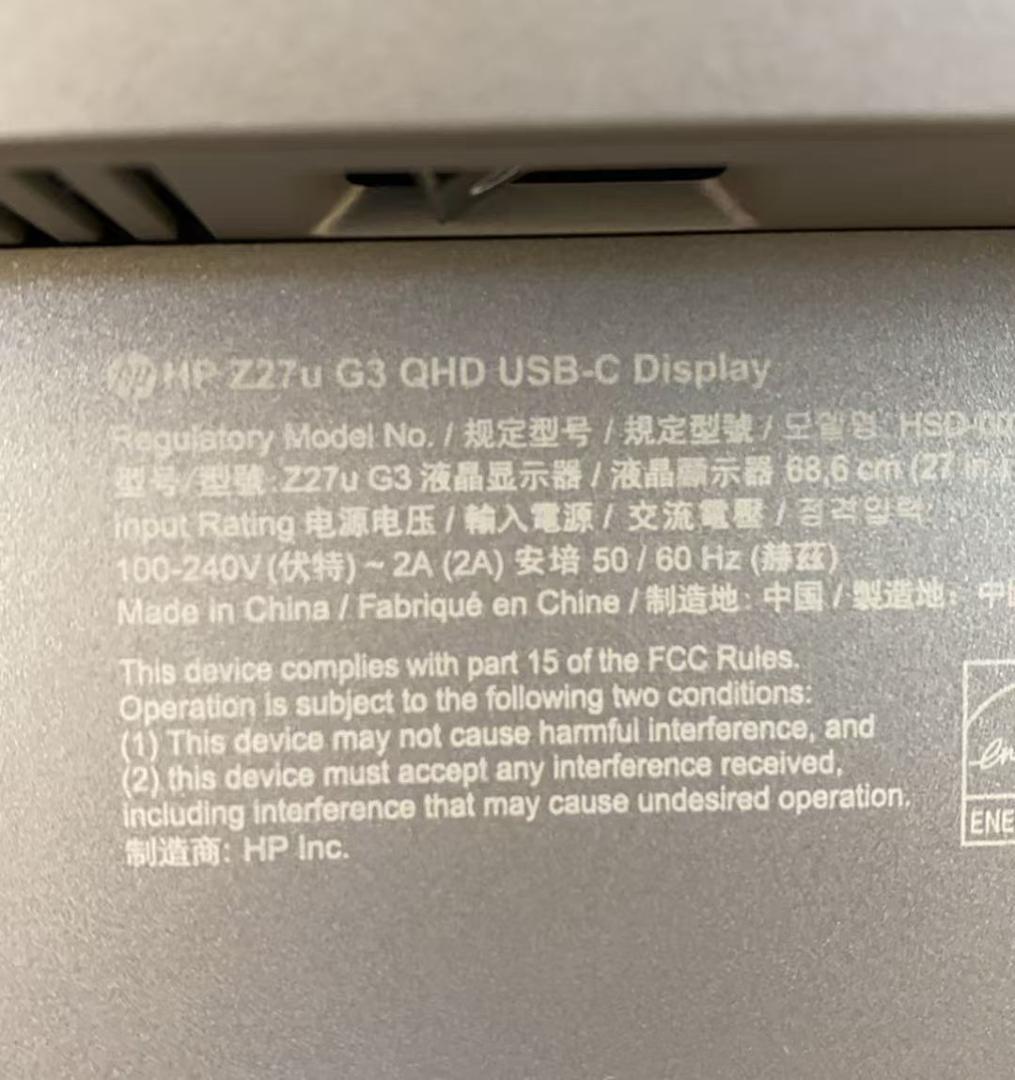 HP Z27U G3 27インチ 液晶モニタ2K Type-C HDMI - メルカリ