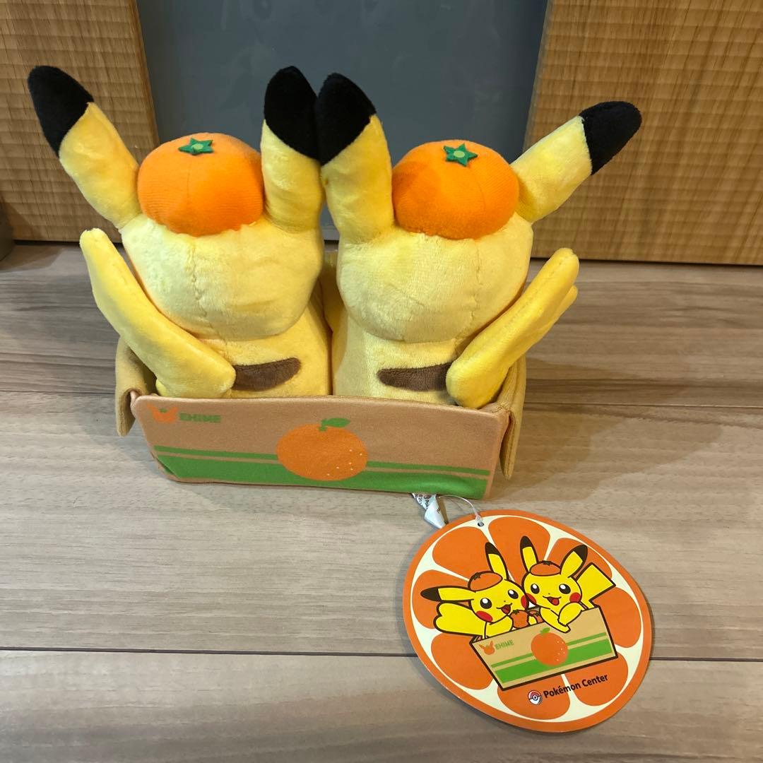 ポケモン ぬいぐるみ ピカチュウ ペアピカチュウとえひめみかん 愛媛限定