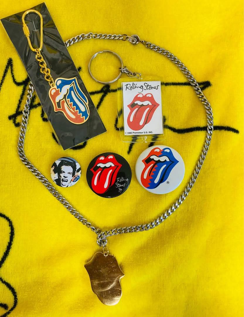 Rolling Stones ピンズ・バッジ・ネックレスセット074