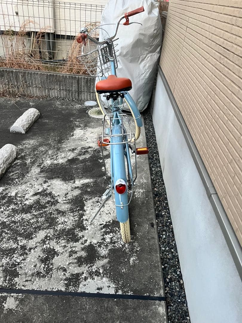 直接引き渡し】水色シティサイクル 26インチ 大人もOK 簡易工具空気