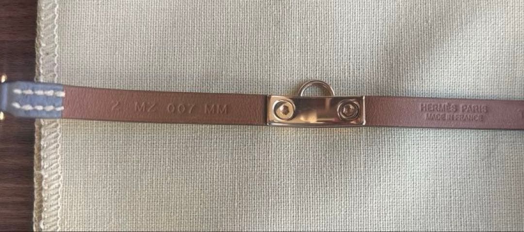 【お値下げ】エルメス　レザーブレスレット 《ミニ・リヴァル》