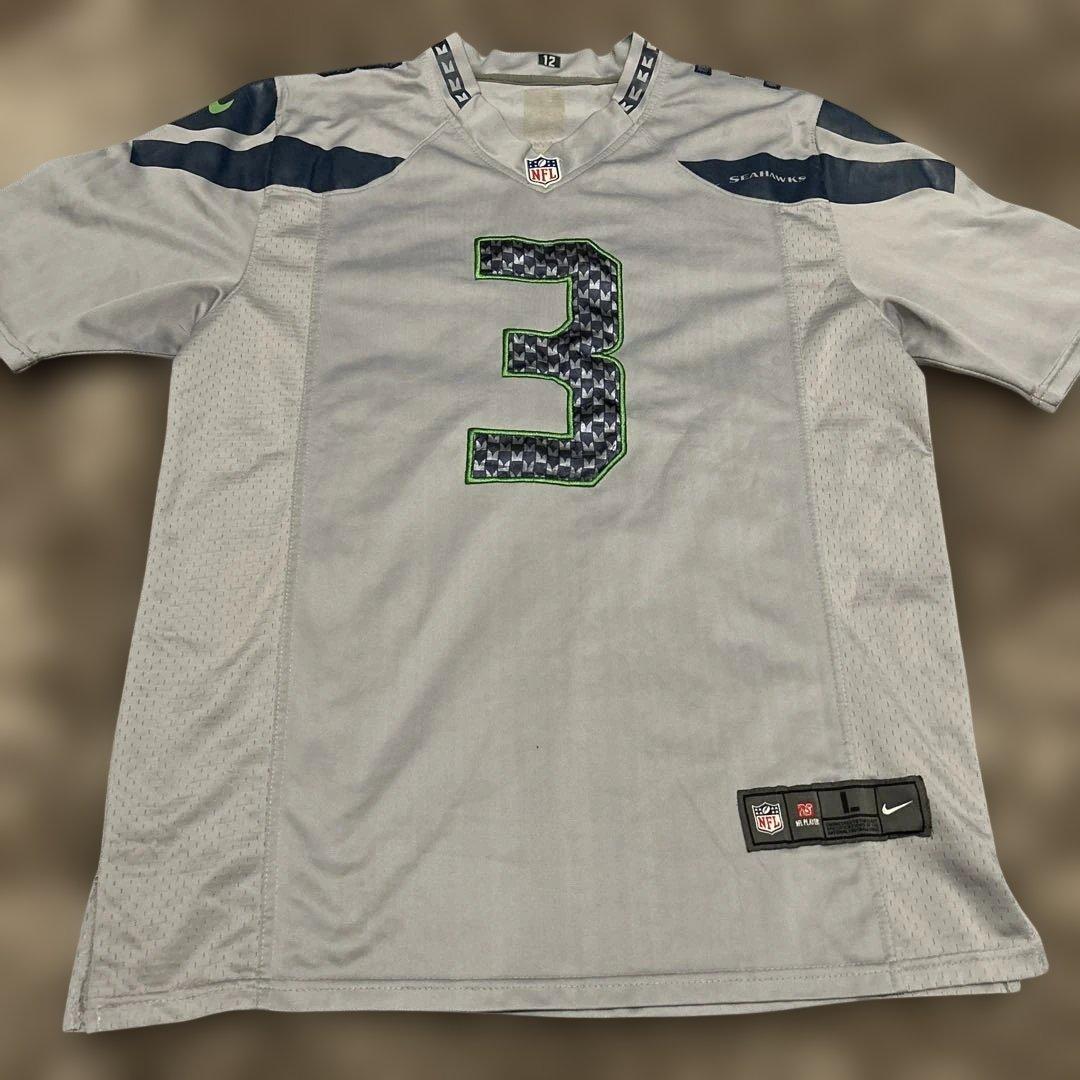 NFL シアトル・シーホークス WILSON #3 ゲームシャツ - メルカリ