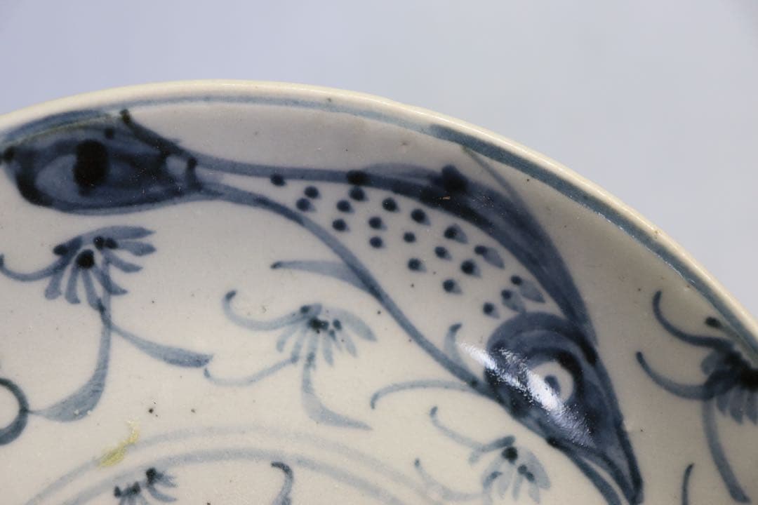 中国 清朝期 染付魚藻紋大皿 送料込み0930 - メルカリ