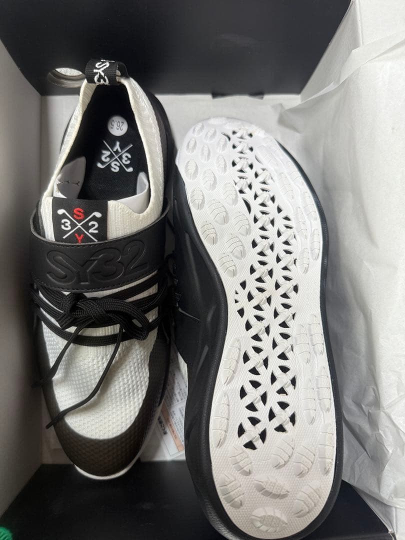 半額‼︎SY32 ゴルフシューズ 26.5cm ホワイト/ブラック