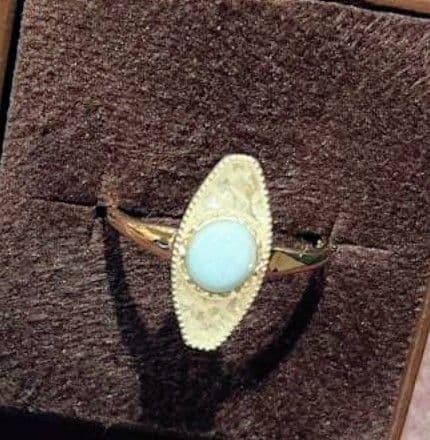 agete　ラリマー　k10リング agete アガット k10 ラリマー アイオライトリング 9号 - メルカリ