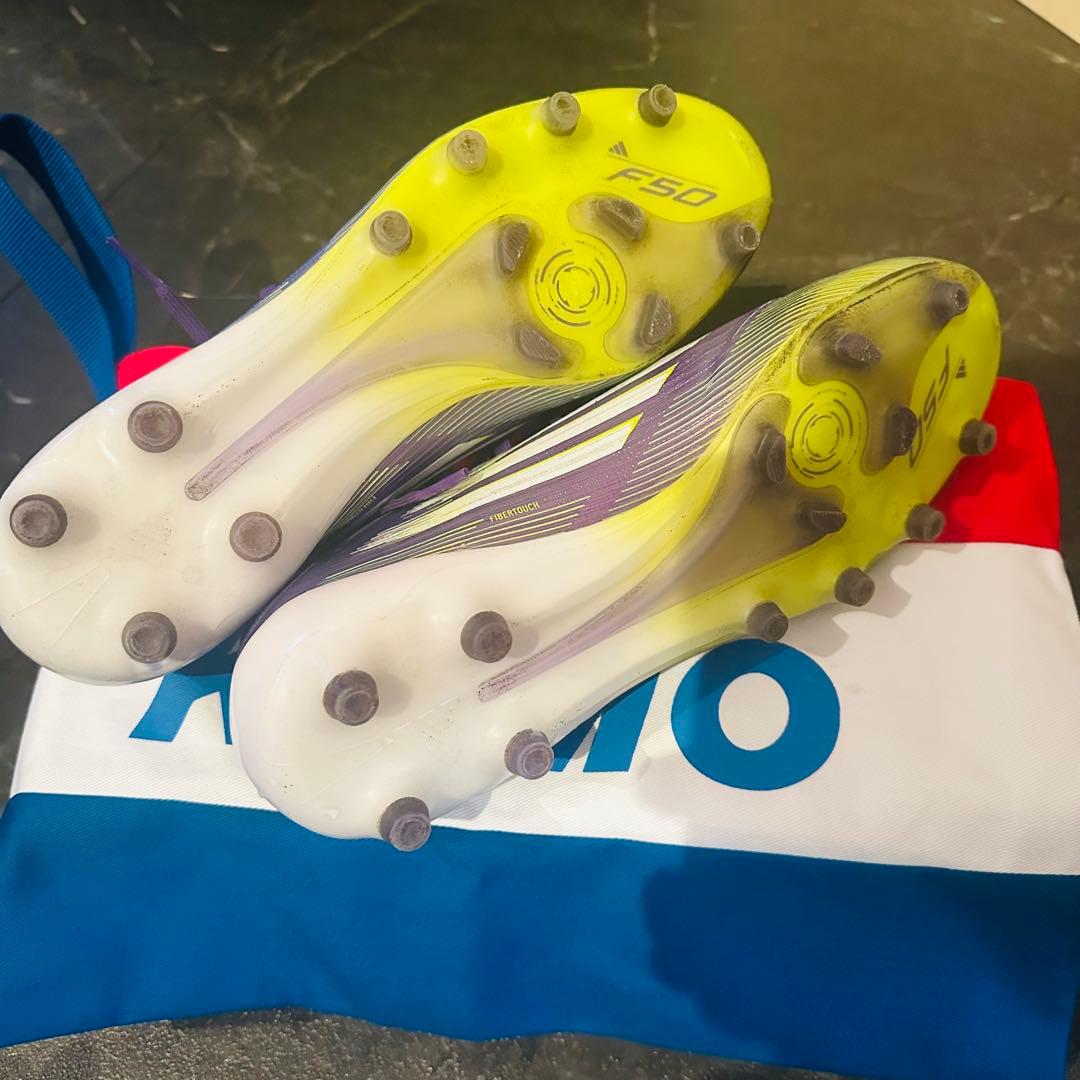 adidas F50 ELITE AGサッカーシューズ 紫/緑　25.5cm
