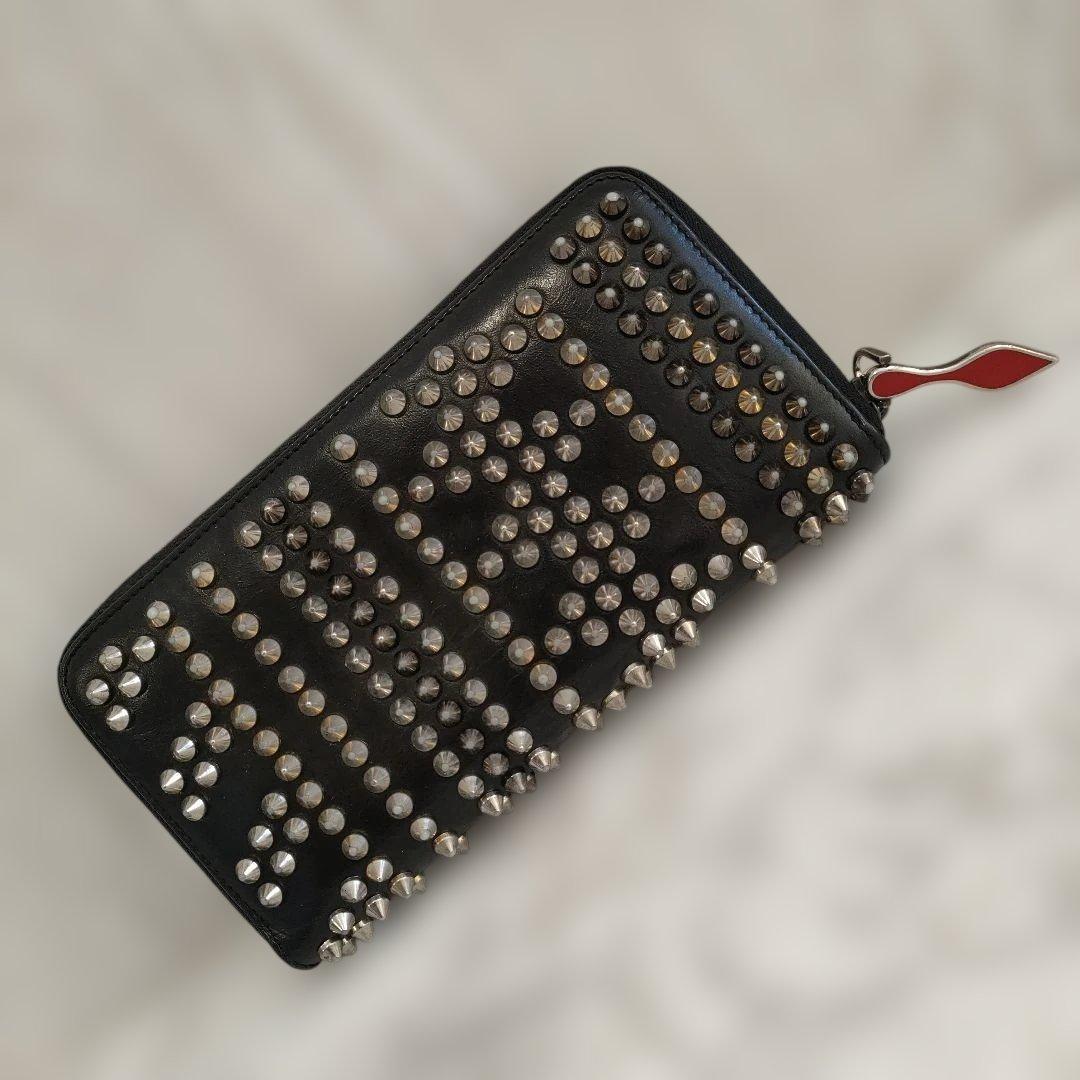 クリスチャンルブタン　スタッズ装飾の黒いレザー長財布 楽天市場】ルブタン 財布 長財布 レディース Christian Louboutin