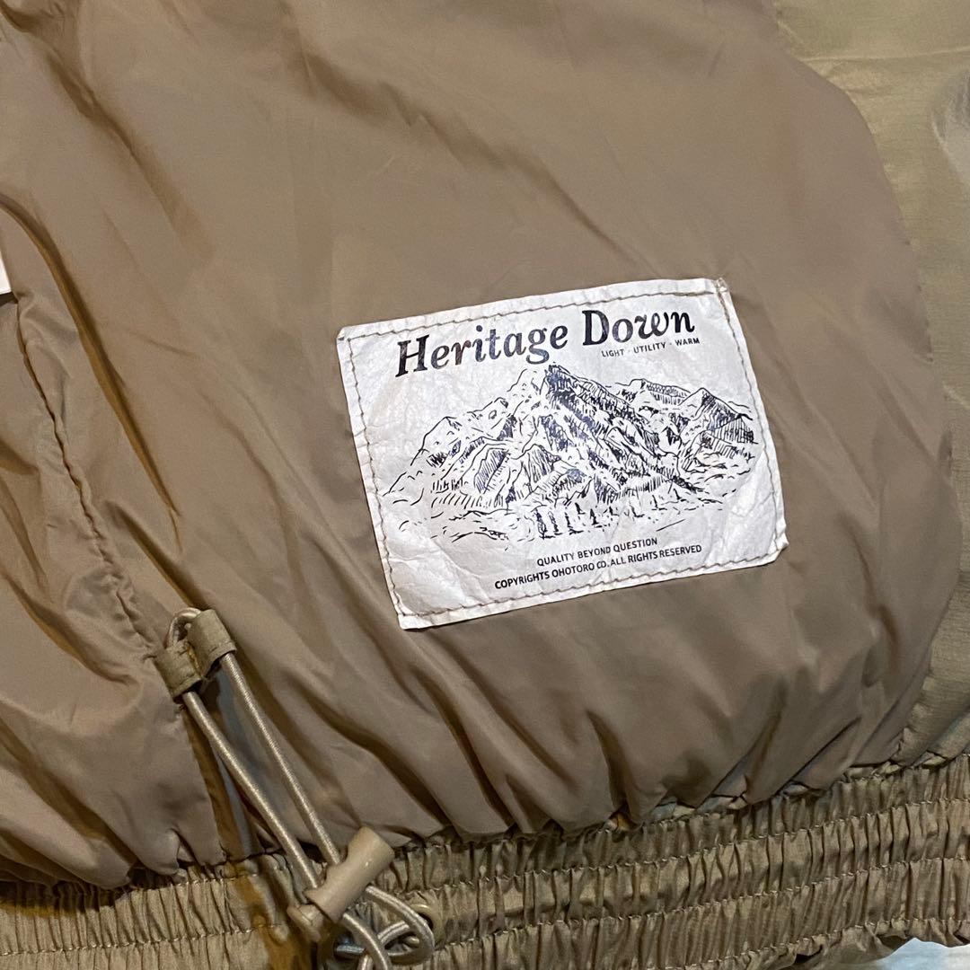 完売♦︎OHOTORO ダウンジャケット heritage downサンドベージュ