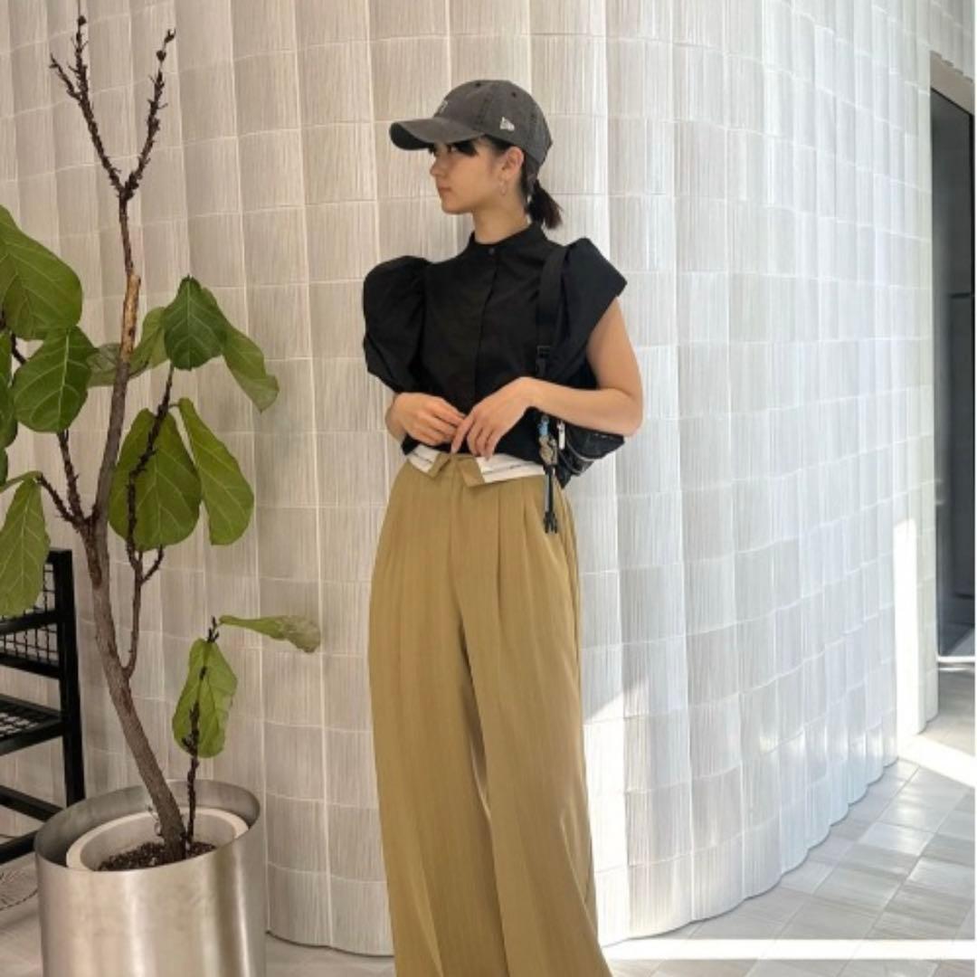 完売品⭐︎未使用新品Ameri アメリ2025ss ペタルスリーブブラウス 黒