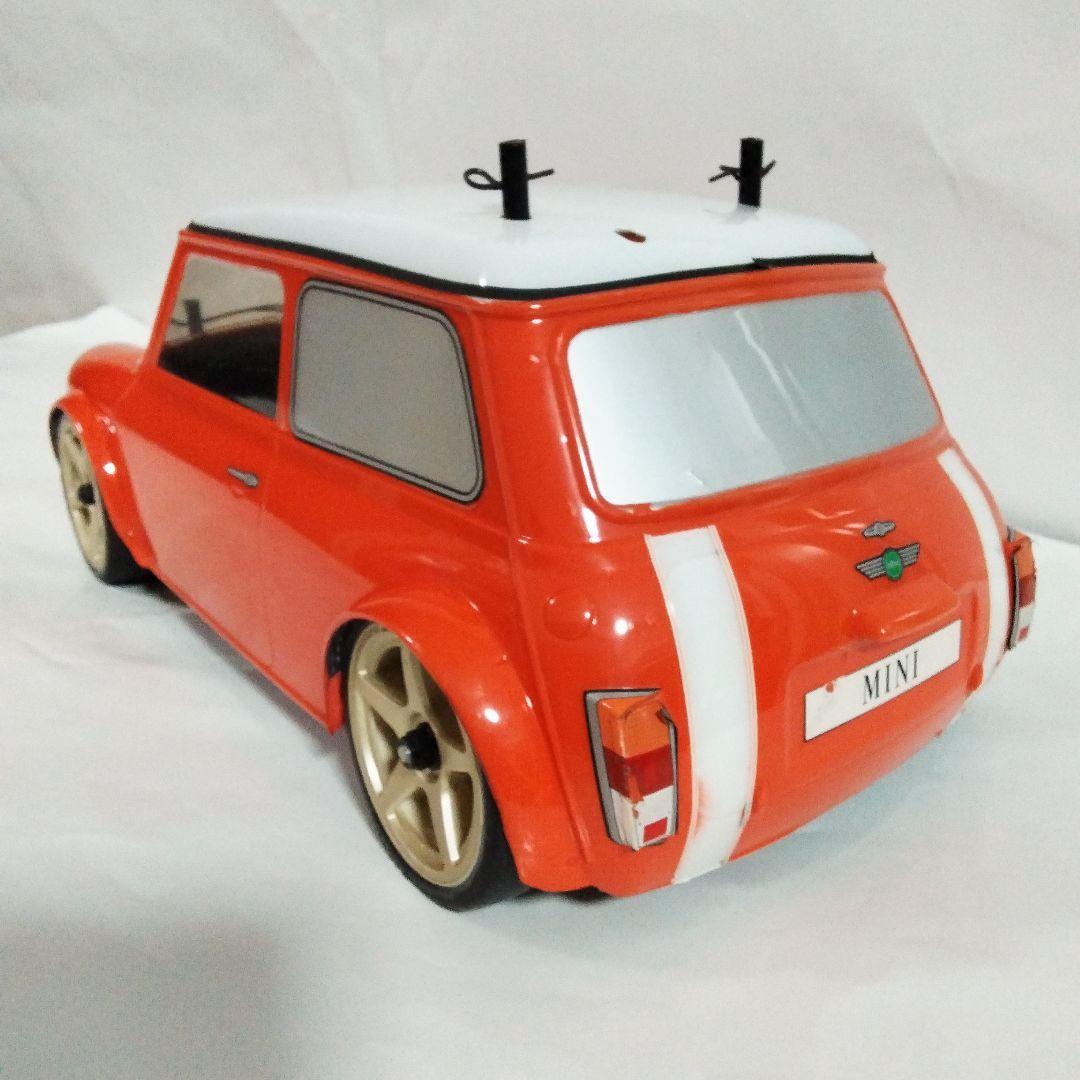 オレンジ MINI クーペ ゴールドホイール（ミニク―パ―ラジコン）