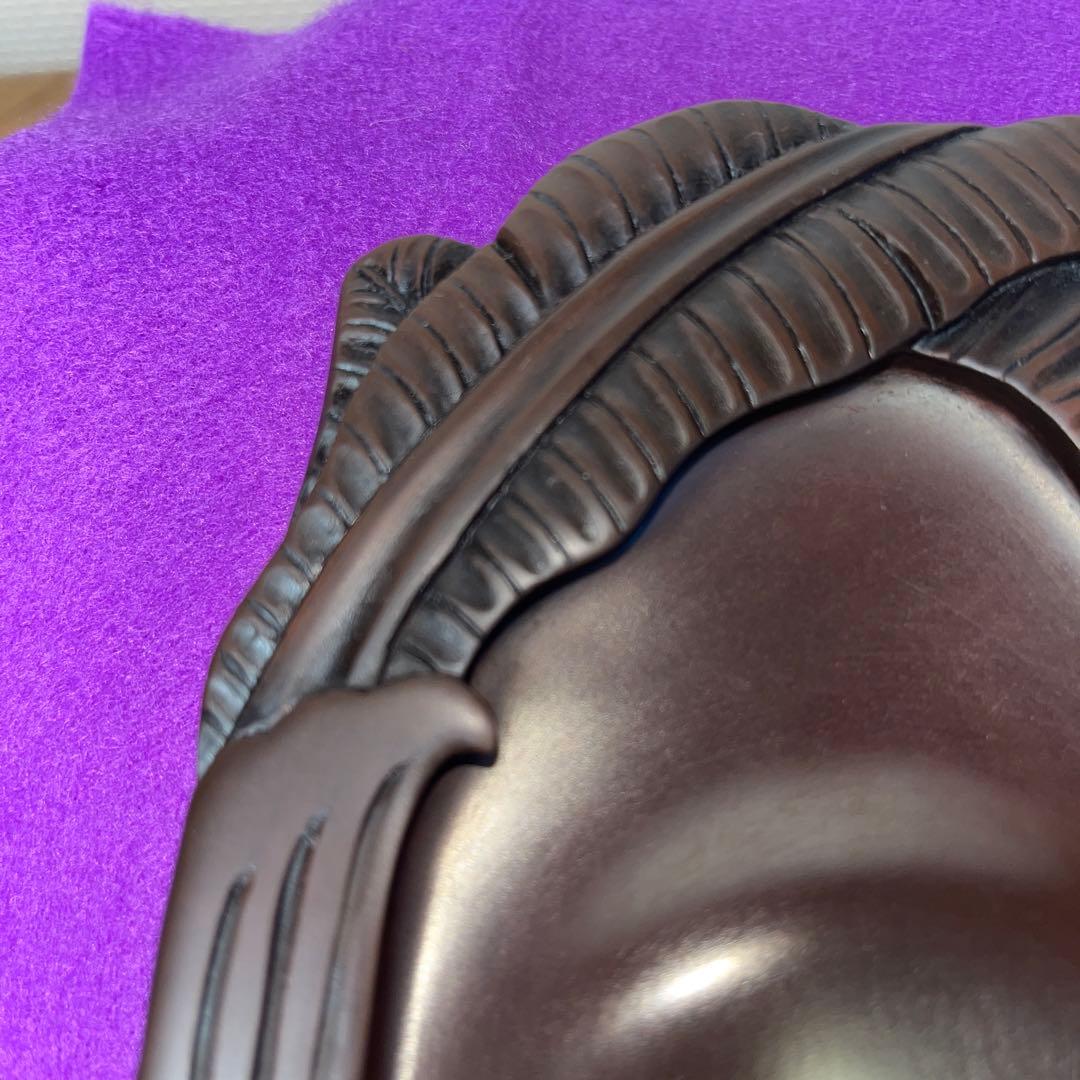 ⭕️赤間硯　カタツムリ彫刻　日下健一(研堂)作　19cm超　特殊研美品