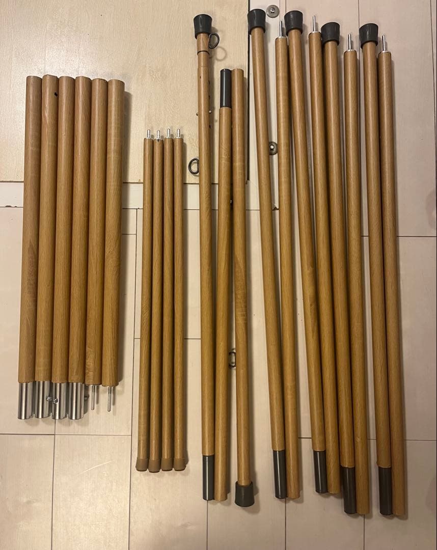 ノルディスク、ウトガルド13.2、キャンプオンパレード庇タープ、ポール