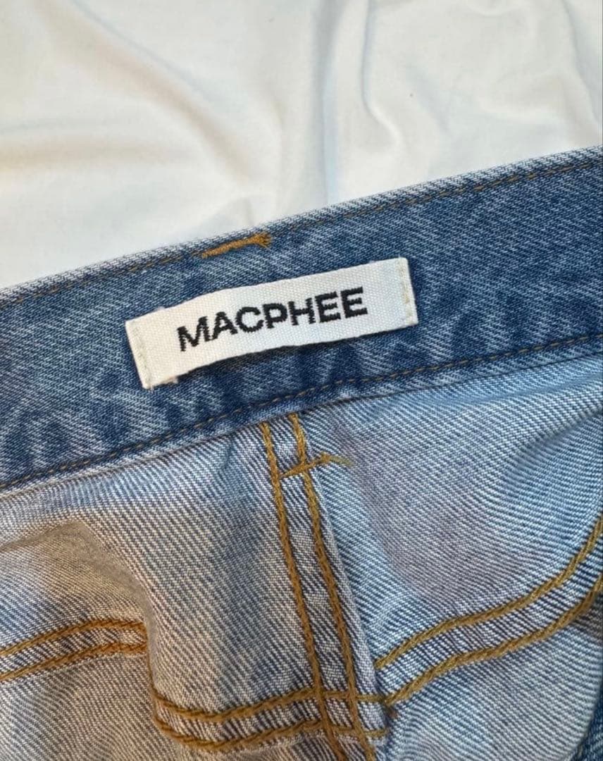 MACPHEE マカフィー パールデニム コクーンテーパードパンツ 36サイズ