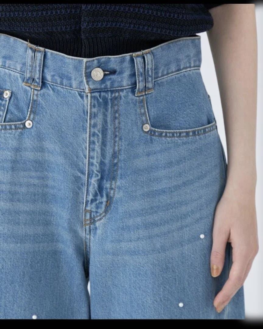 MACPHEE マカフィー パールデニム コクーンテーパードパンツ 36サイズ