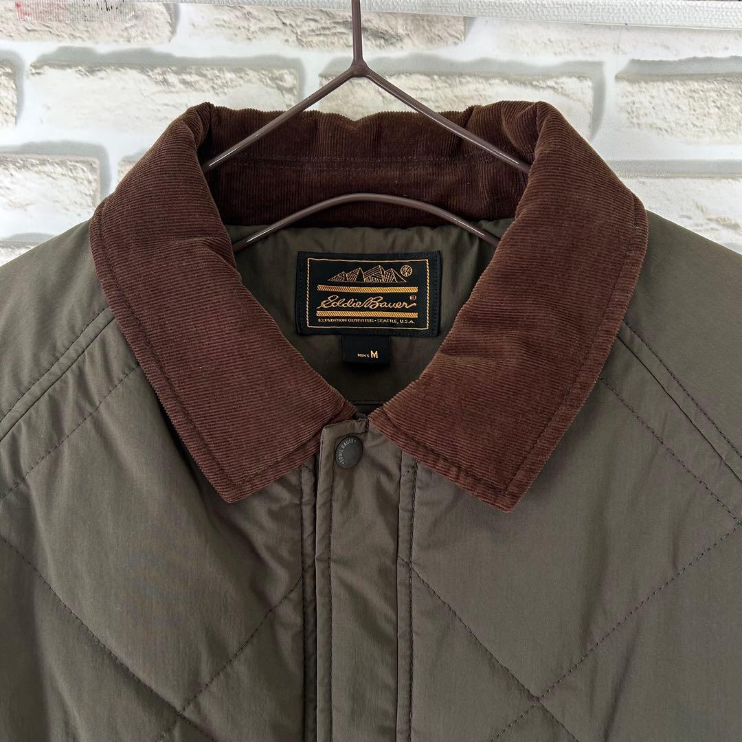 Eddie Bauer M キルティングジャケット カーキ 美品 90s 黒タグ - メルカリ