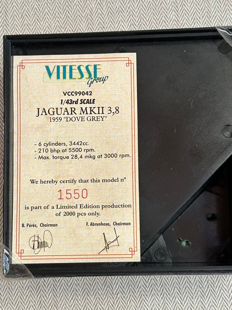 VITESSE 1/43 ジャガー MKⅡ 3.8 1959 ダブグレー 新 発売