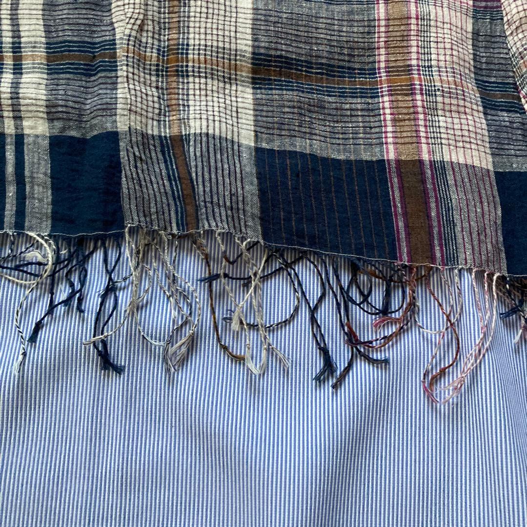 45rpm リネンブラウス 未使用 茶色と紺色のチェック - メルカリ