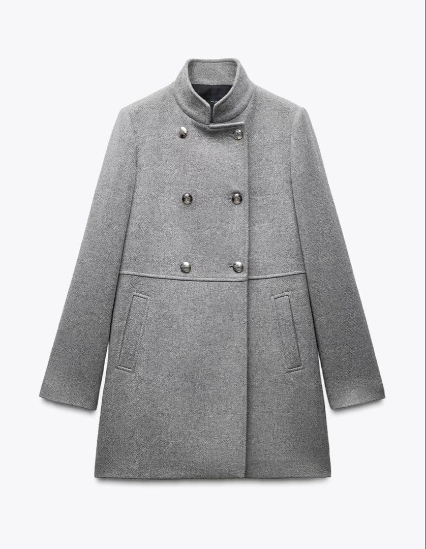 ZARA / ダブルブレストコート - メルカリ