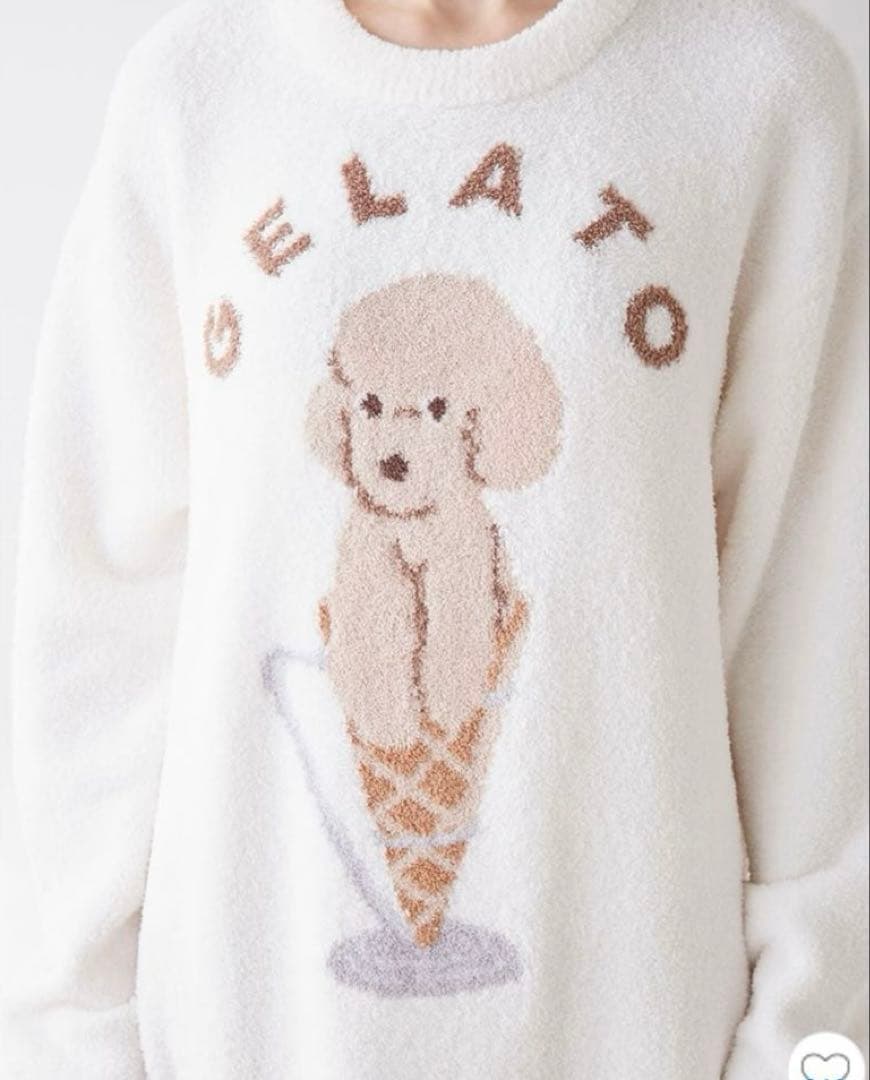 ジェラートピケ ONLINE限定 べビモコアイスドッグジャガードワンピース