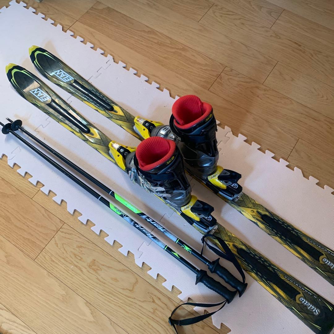 ELANスキー3点セット スキーブーツREXXAM ポール ストックHART - メルカリ