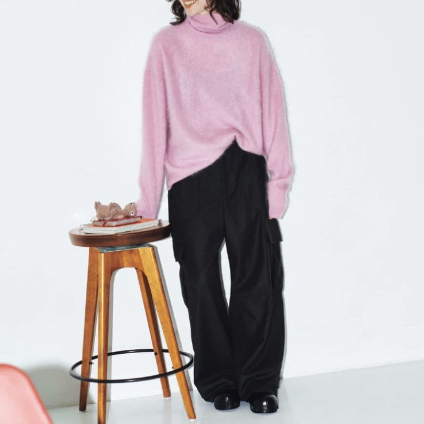 6(ROKU)＞カシミヤ タートルネック