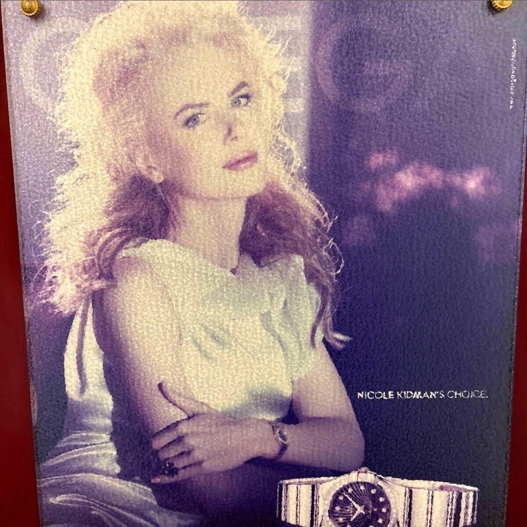 非売品　OMEGA NICOLE KIDMAN'S オメガ　木製ガラス看板