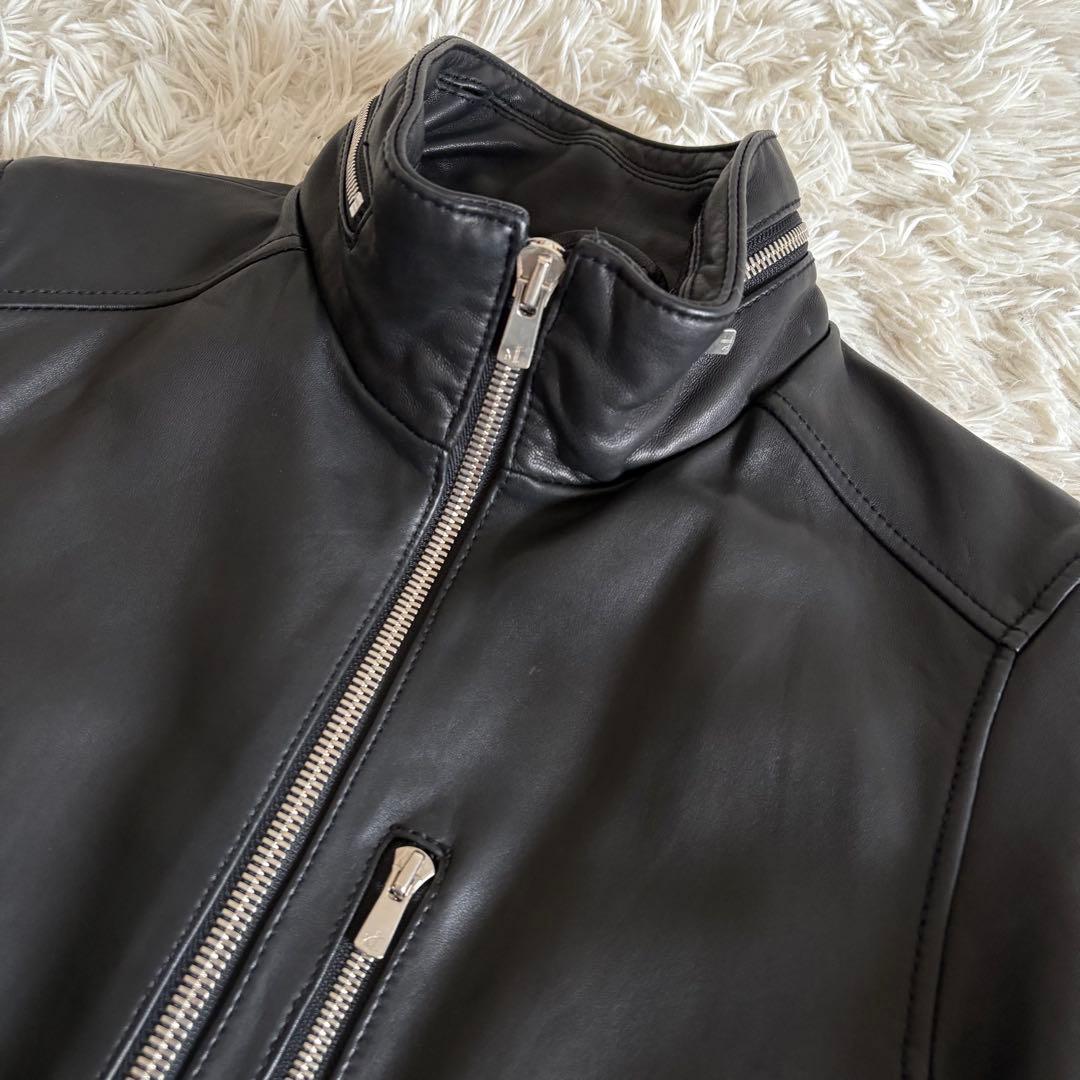 ジュンハシモト ラムレザー キルティング 中綿 シングルライダース