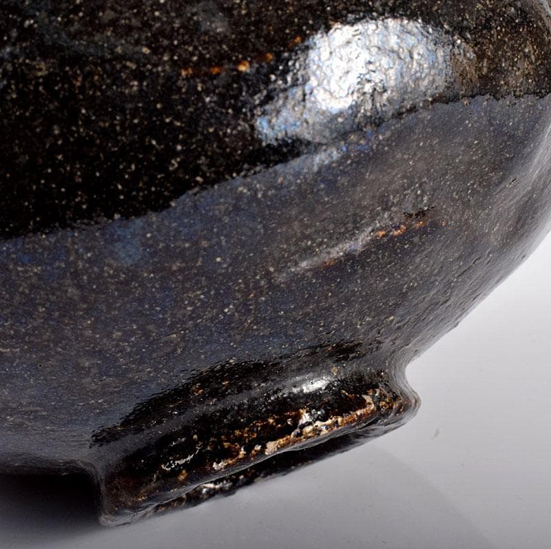 茶道具 長入作 黒楽茶碗 十二代楽吉左衛門弘入極め箱二重箱 F R4243