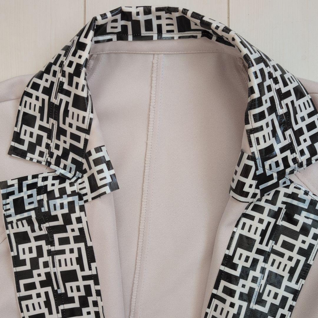 布袋寅泰　ハンドメイドコート　Ｇ柄養生テープ使用　Lサイズ