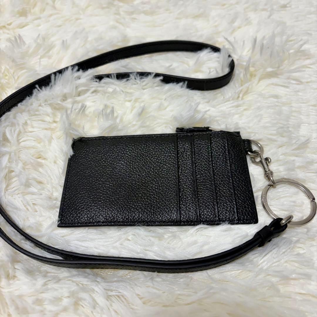 BALENCIAGA CASH カードケース コインケース ストラップ付き 黒 - メルカリ