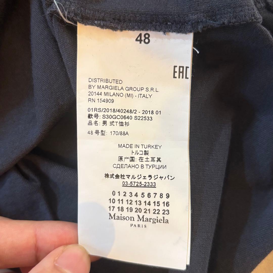 な*み様 Maison Margiela コットン tシャツ 48 Mサイズ ブ - メルカリ