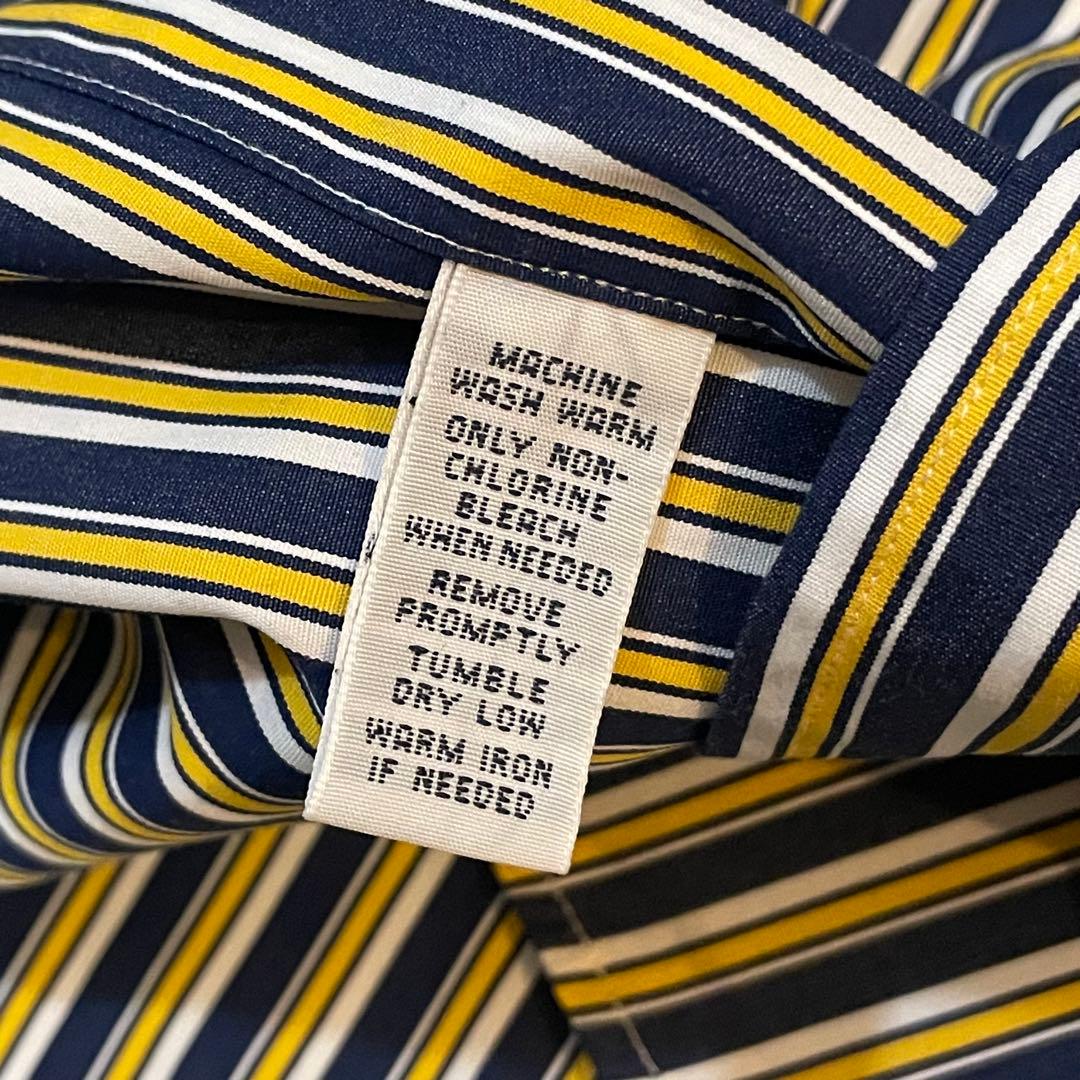美品！ラルフローレン マルチストライプ 白 青 黄 ポニー刺繍 BDシャツ